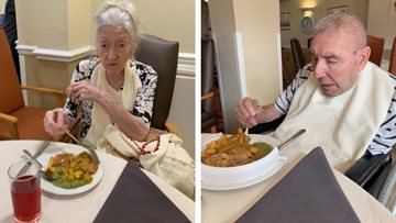 Fish and chip day at Nottingham care home